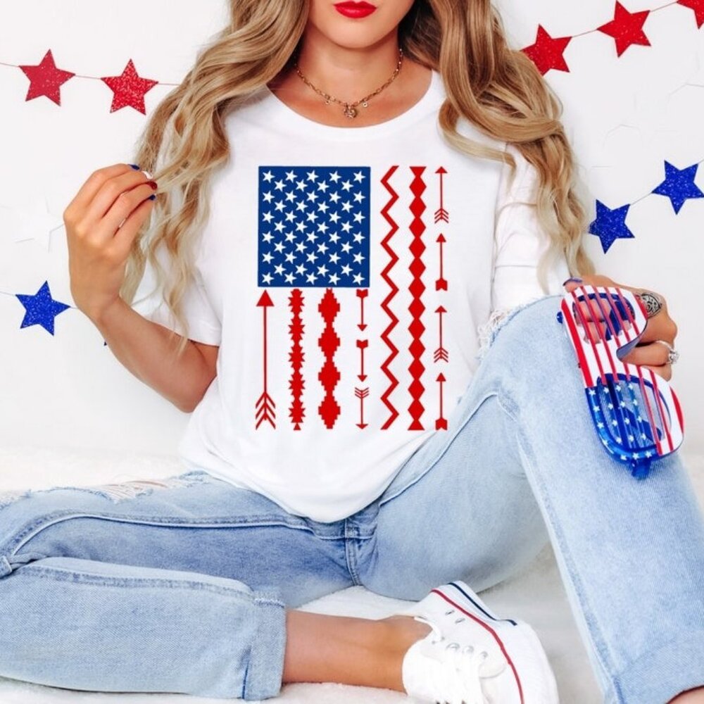 Aztec flag Shirt, 4th Of July T-shirt, USA Flag Shirt,USA Tshirt,4th Shirt